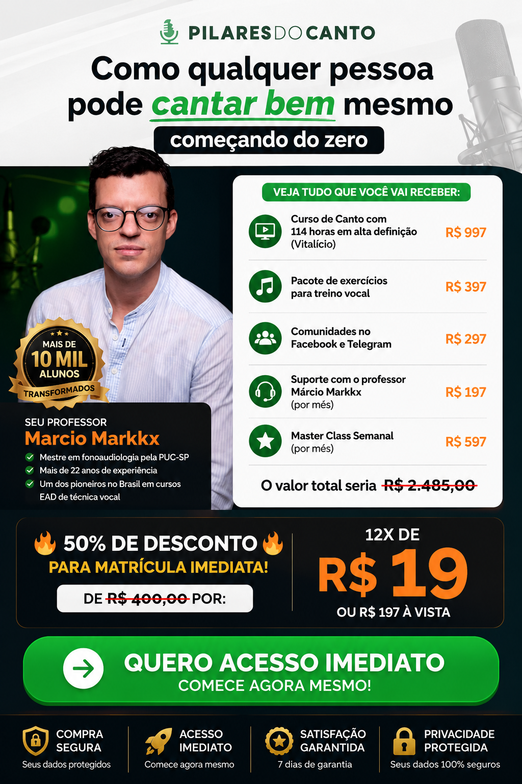 pilares do canto